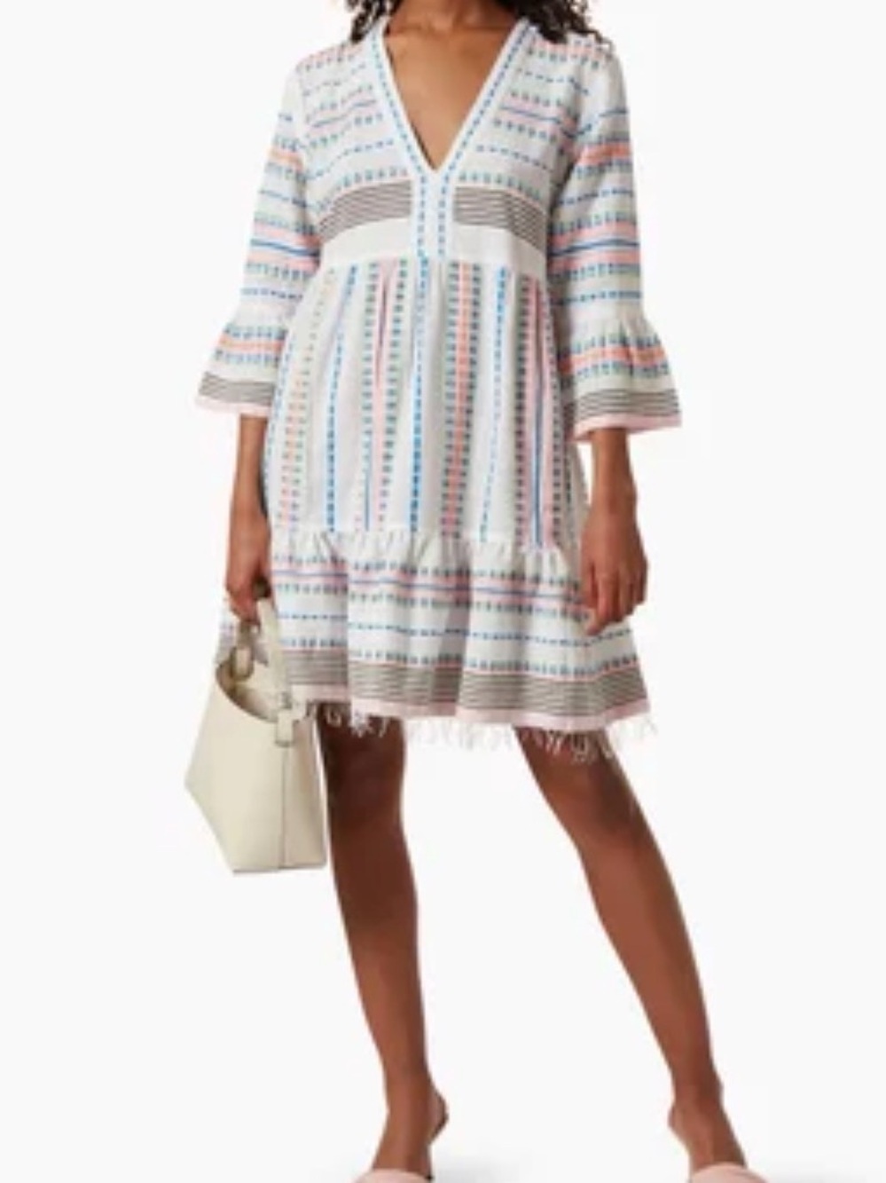 Lemlem Doti Flutter Dress Sz Small